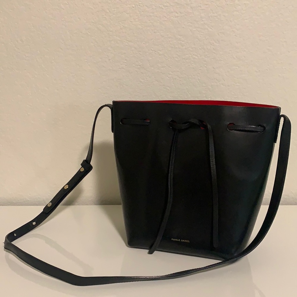 Mansur Gavriel Mini Leather Bucket Bag